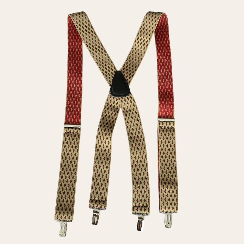 Old Timely Suspenders with Silver Clips